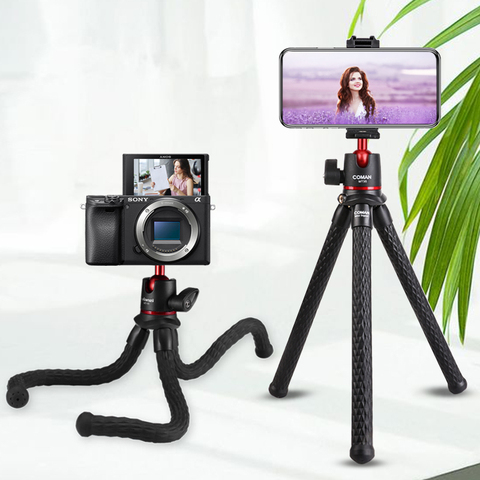 Ulanzi-trípode pulpo Flexible MT-11 para DSLR, trípode 2 en 1, extensor de 1/4 '', tornillo para brazo mágico, luz Led para vídeo ► Foto 1/6