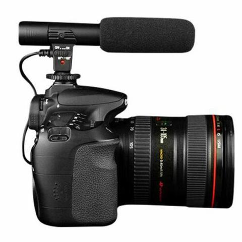 Profesional 3,5mm Digital con grabación de vídeo micrófono entrevista Hifi Sonido HD Mic micrófono batería DSLR cámara Mic 2022 ► Foto 1/6