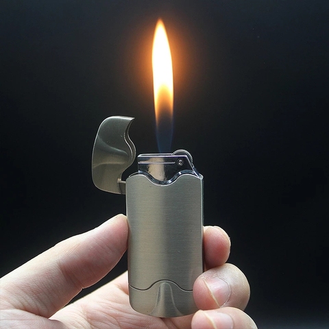 Encendedor de Gas personalizado creativo, Mini linterna recargable de butano, llama, rueda de molienda, envío directo ► Foto 1/6