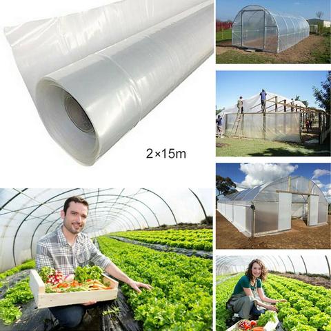 Invernadero de verduras transparente, película de cubierta de plástico para cultivo agrícola, 15m ► Foto 1/6