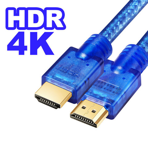 Shuliancable HDMI 2,0 Cable HDR 4K 60Hz con arco Ethernet 1m 2m 3m 5m 10m para portátil TV LCD portátil PS3/4 proyector de ordenador ► Foto 1/6