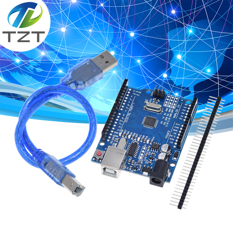 1 piezas UNO R3 CH340G inteligente electrónica de alta calidad UNO R3 MEGA328P CH340G Compatible con Arduino ► Foto 1/6