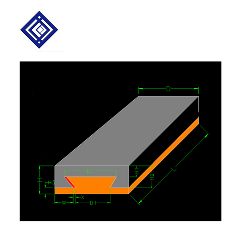 Milano guía deslizante de hierro fundido deslizante bloque recto carril guía de ranura en placa de paleta de CNC pieza de la máquina 300*65*38mm ► Foto 1/4