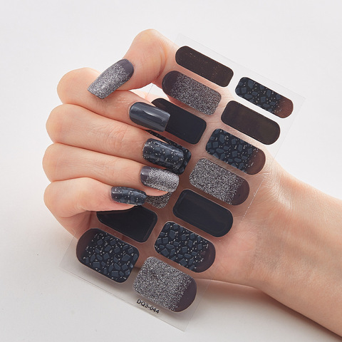 Tres tipos 0f pegatinas de uñas brillo serie diseño minimalista diseñado tiras para uñas de calcomanías de uñas Manicure ► Foto 1/6