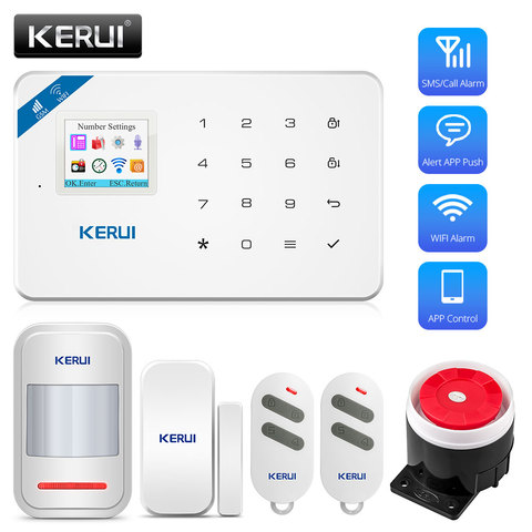 KERUI W18 inalámbrico sistema de alarma WiFi/GSM Android ios APP Control sistema de alarma de seguridad para el hogar con PIR motion sensor de cámara IP ► Foto 1/6
