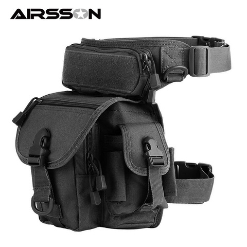 Bolso de pierna de nailon para hombre, riñonera de viaje militar,  multiusos, bandolera de motocicleta - AliExpress