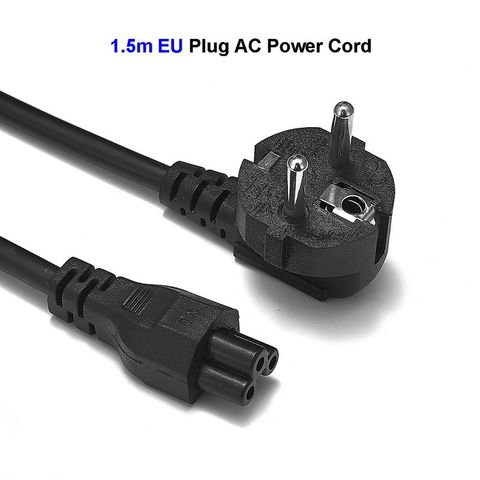 EU Cable de alimentación europeo Euro UE C5 Cloverleaf fuente de alimentación Cable 1,5 m 5ft para Notebook PC portátil computadora AC adaptadores ► Foto 1/6