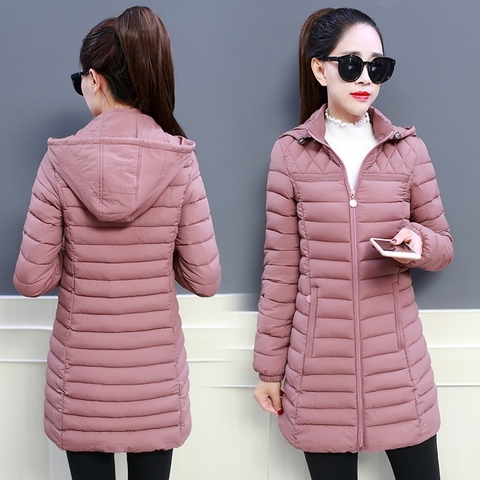 Chaqueta de Invierno para mujer, abrigos holgados de algodón a la moda, Parkas para mujer, prendas de vestir cálidas informales con capucha, abrigo de talla grande 6XL, 2022 ► Foto 1/6