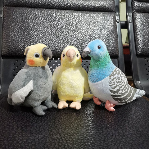 Juguetes de peluche de Super Mini Cockatiel para niños, loros de la vida Real suaves, rellenos de pájaros, regalos ► Foto 1/6