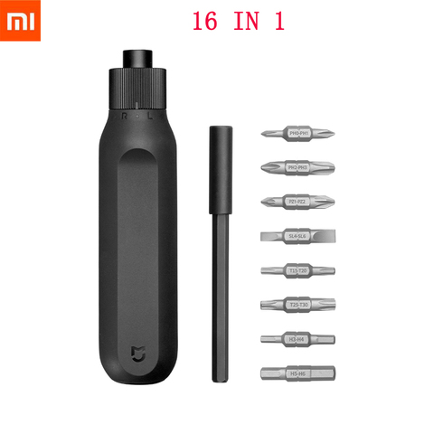 Xiaomi Mijia-destornillador de carraca 16 en 1, cabeza magnética de precisión de acero S2, doble extremo ► Foto 1/6