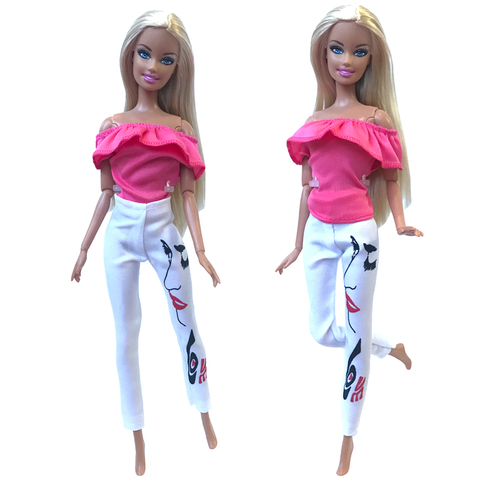 NK muñeca nueva vestido moderno Camisa + de Trouseres diario ropa Casual para accesorios de la muñeca Barbie bebé juguetes Girl regalo 282A 6X ► Foto 1/6
