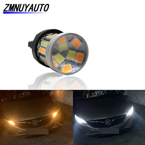 LED Switchback T20 7443 W21/5W bombilla Led de Color Dual T25 3157 luz LED de intermitente DRL 1157 BAY15D P21/5W Led Auto lámpara 12V ► Foto 1/6