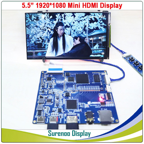 AUO-módulo LCD IPS de 5,5 pulgadas, Panel de pantalla LCM con Mini HDMI a placa MIPI, 1080x1920 ► Foto 1/3