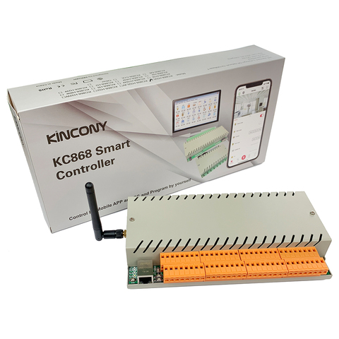 Kincony-Interruptor de relé de Red IP, módulo de automatización de Asistente de hogar inteligente, controlador de Red domótica, Ethernet/WiFi, TCP, H32B ► Foto 1/6