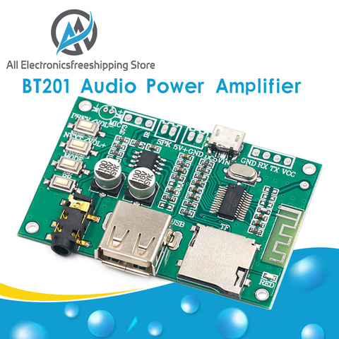 BT201-Módulo de placa de potencia de Audio, amplificador de potencia de Audio sin pérdidas, modo Dual 5,0, tarjeta Tf, U Disk Ble Spp, puerto serie, transparente, Trans ► Foto 1/6
