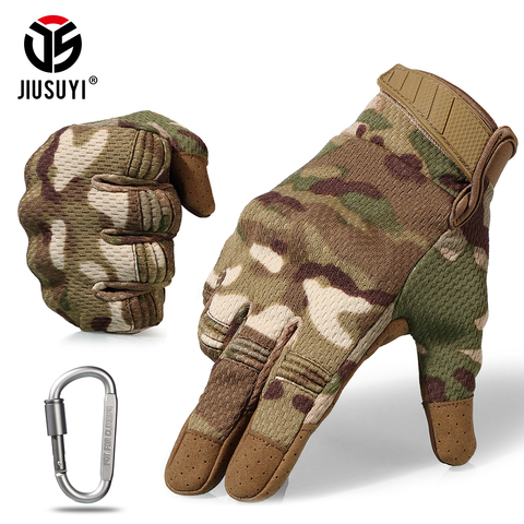 Camuflaje-guantes tácticos de dedo completo para hombre y mujer, equipo de combate militar para Paintball, bicicleta, tiro, motocicleta, Airsoft ► Foto 1/6