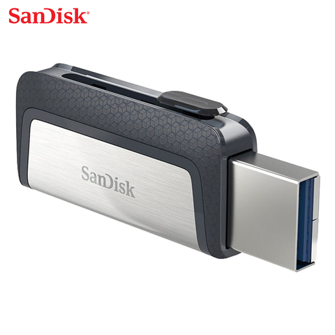 SanDisk-Pen Drive OTG de doble interfaz USB 3,1 tipo C, 128GB, 64GB, 32GB, 16GB, unidad Ultra Dual, USB 3,1, velocidad de Lectura de hasta 130 M/s ► Foto 1/5