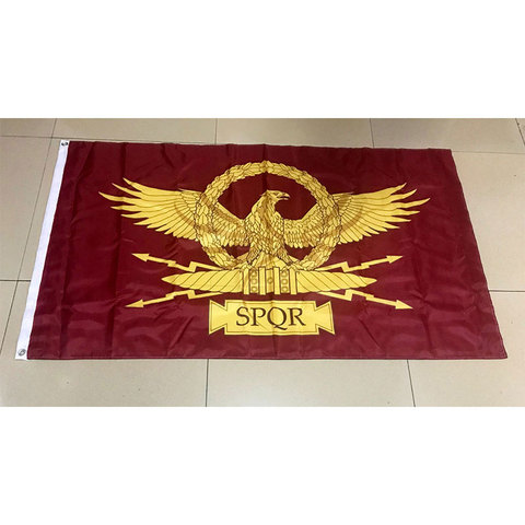 SPQR-senadores del Imperio Romano y bandera del pueblo romano, adornos navideños para el hogar, 2 pies x 3 pies (60x90cm) 3 pies x 5 pies (90x150cm) ► Foto 1/1