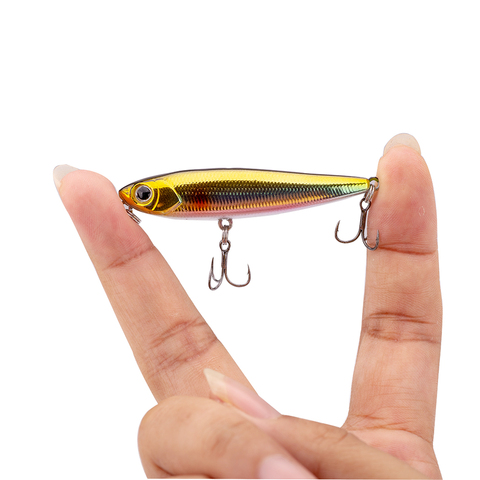 Señuelos de Pesca duros pequeños, señuelos de lápiz flotante Mini, 55mm, 3g, perca de trucha, cebo de pesca rodante ► Foto 1/5