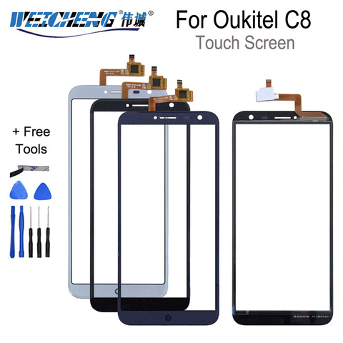 WEICHENG-pantalla táctil para Oukitel C8 C 8 Digitalizador de pantalla táctil, Panel de cristal frontal con Sensor ► Foto 1/6