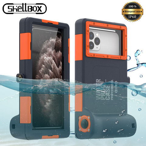 Funda de buceo profesional para iPhone, 11 Pro Max, X, XR, XS Max, 15 metros, cubierta de profundidad impermeable para iPhone 7, 8 Plus ► Foto 1/6