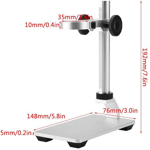 Soporte de soporte de aleación de aluminio para microscopio, portátil, USB, Digital, electrónico, microscopios de mesa para G600 ► Foto 1/6