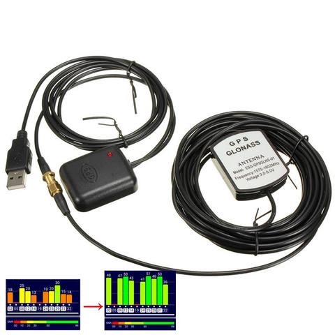 Conjunto completo auto del coche GPS señal Antenas Amplificadores Booster mejorar dispositivo con GPS RECEPTOR + TRANSMISOR 30db para navegador de teléfono ► Foto 1/6