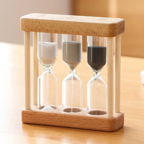 Reloj de arena de madera para niños, cronógrafo creativo de 1/3/5 minutos, decoración del hogar, regalo ► Foto 1/6