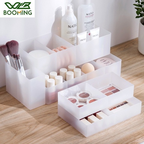 WBBOOMING-organizador ajustable de estilismo para salpicadero, caja de almacenamiento para maquillaje, artículos diversos de plástico, contenedor de cosméticos, divisor de escritorio ► Foto 1/6