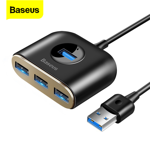 Baseus-HUB USB 3,0 2,0 de 4 puertos, adaptador OTG externo A HUB de alta velocidad para Notebook, PC, disco U, ratón, lector de tarjeta teclado ► Foto 1/6