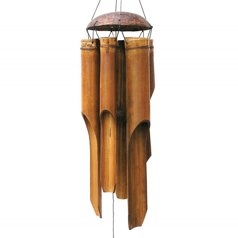 Campanas de viento de bambú para interiores y exteriores, campanas grandes de madera de coco hechas a mano para colgar en la pared, regalo de decoraciones, 2022 ► Foto 1/6