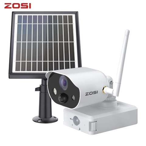 Zosi inalámbrico cámara IP de seguridad batería o energía Solar recargable 1080P HD mayor WiFi Cámara PIR alarma resistente a la intemperie ► Foto 1/6