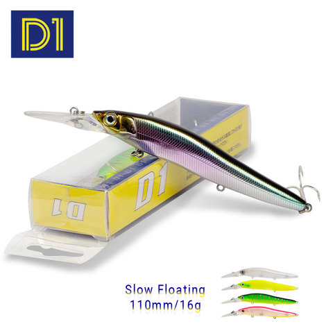 D1Lures-Cebo para pesca Wobblers para Lucio, pececillo flotante lento, Wobblers de orbit 110mm16g, el mejor precio, cebo para labio grande ► Foto 1/6