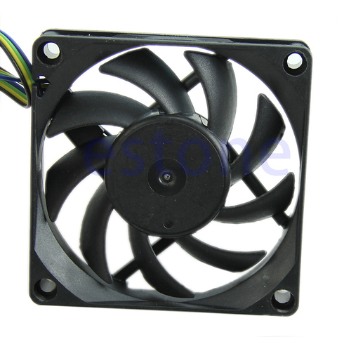 Ventilador sin escobillas de 70mm x 15mm, ventilador de refrigeración de 4 pines y 9 aspas, CC de 12V, sin escobillas, para carcasa de ordenador y PC, novedad de 2022 ► Foto 1/5