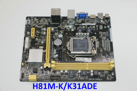 Placa base utilizada para ASUS H81M-K/K31ADE escritorio LGA1150 DC fuente de alimentación H81 pc placa base AMD 785G HDMI 16GB ► Foto 1/6