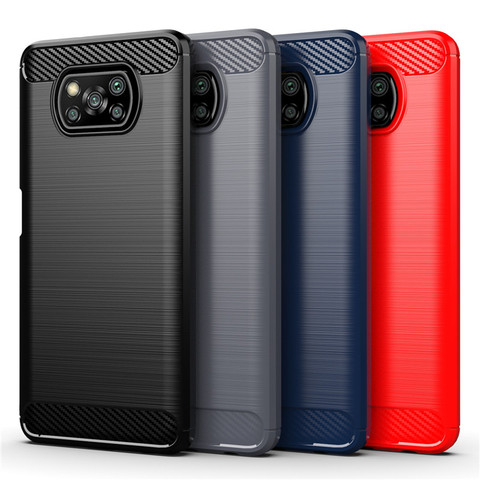 Funda de silicona a prueba de golpes para Xiaomi Poco X3, carcasa de goma para teléfono Poco M3 X3 Xiaomi Mi 11 10i Redmi Note 9T ► Foto 1/6