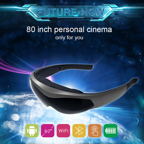 Gafas de vídeo FPV K600 de 80 pulgadas, lentes inteligentes con pantalla montada en la cabeza, juego de inmersión, sistema Android, WIFI, BT4.0, novedad de 2022 ► Foto 1/6