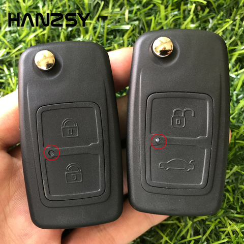 Funda de llave plegable de 2 botones para coche CHERY A5 FULWIN TIGGO E5 A1 COWIN EASTER, funda de llave a distancia de repuesto, Fob sin hoja ► Foto 1/6