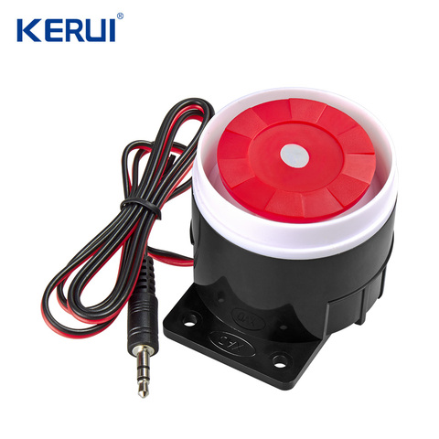 Mini sirena con cable kerui para PSTN GSM sistema de alarma de hogar inalámbrico de seguridad 120 dB accesorios de alarma sirena ► Foto 1/4