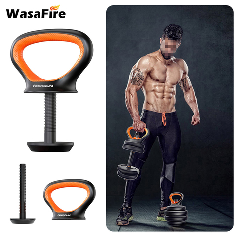 Mango de Kettlebell ajustable para uso con placas de peso, accesorios de entrenamiento para gimnasio en casa, cómoda, campana, hervidor, Fitness ► Foto 1/6