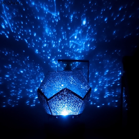 Proyector de luz nocturna de cielo estrellado para niños, lámpara giratoria de noche para dormitorio, proyección de constelaciones, planetario para el hogar, 3 colores ► Foto 1/6