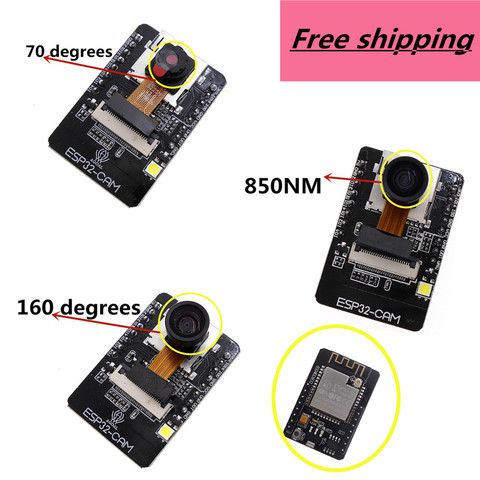 Módulo de cámara ESP32-CAM OV2640 70 °/160 °/850nm WiFi + Bluetooth, placa de desarrollo FT232RL FTDI con módulo de cámara ► Foto 1/6