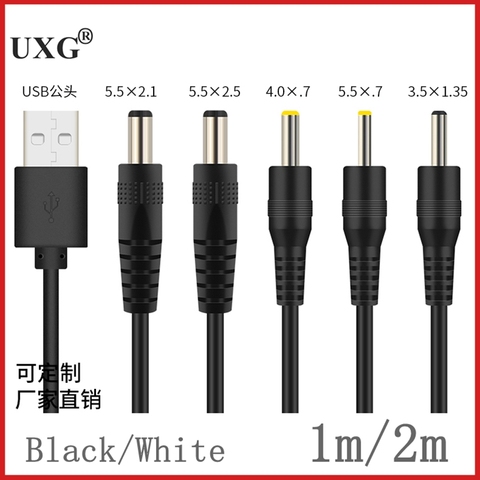 1 Uds. De Puerto USB a 2,0*0,6mm 2,5*0,7mm 3,5*1,35mm 4,0*1,7mm 5,5*2,1mm 5V DC conector de barril conector de Cable de alimentación ► Foto 1/6