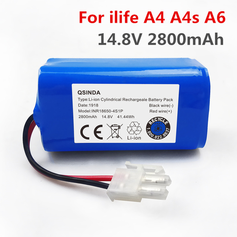 Recargable ILIFE 14,8 V batería 2800mAh Aspiradora Robótica accesorios para Chuwi ilife A4 A4s A6 ► Foto 1/5