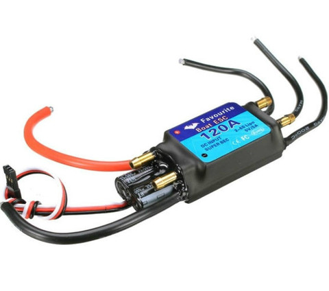 FVT-CONTROLADOR DE VELOCIDAD eléctrico para barco a control remoto, 120A, 2S-6S BEC, 5V/5A, ESC, sin escobillas ► Foto 1/5