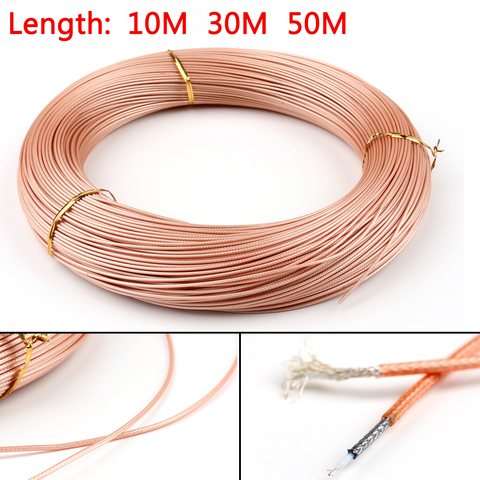 Areyourshop RG178 conector de Cable Coaxial de RF 50ohm M17/93-RG178 Coaxial cola de cerdo 1m 5m 10m 30m 50m Cable superventas ► Foto 1/6