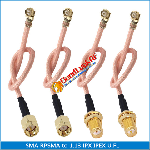 Kit de arandela en forma de U.FL a RPSMA RP-SMA RP SMA macho y hembra, Kit de alta calidad IPX IPEX U.FL a RPSMA macho y hembra, Conector de cola de cerdo RG178 Coaxial ► Foto 1/5