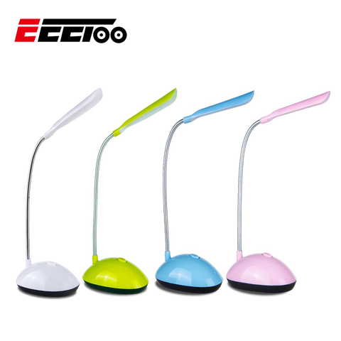 Luz LED de noche EeeToo para niños, lámpara de escritorio de lectura portátil Flexible y ajustable, luces de libros con pilas AAA, 4 colores ► Foto 1/6