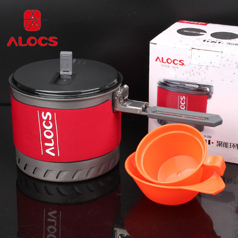 ALOCS-Olla de cocina para acampar al aire libre, juego de utensilios de cocina con Bol, taza, CW-S10, S11 ► Foto 1/4