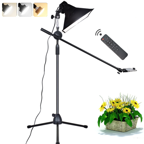 Lámpara LED para teléfono de Fotografía + soporte brazo de soporte Reflector del Softbox Kits de iluminación continua para Grabación de Vídeo DE FOTOS Luz de relleno ► Foto 1/6